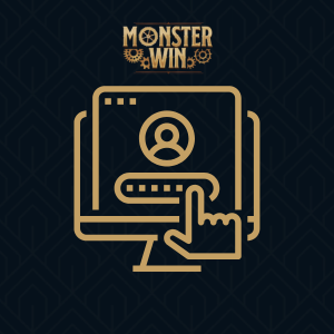 Symbol for the MonsterWin registration screen with a default profile picture